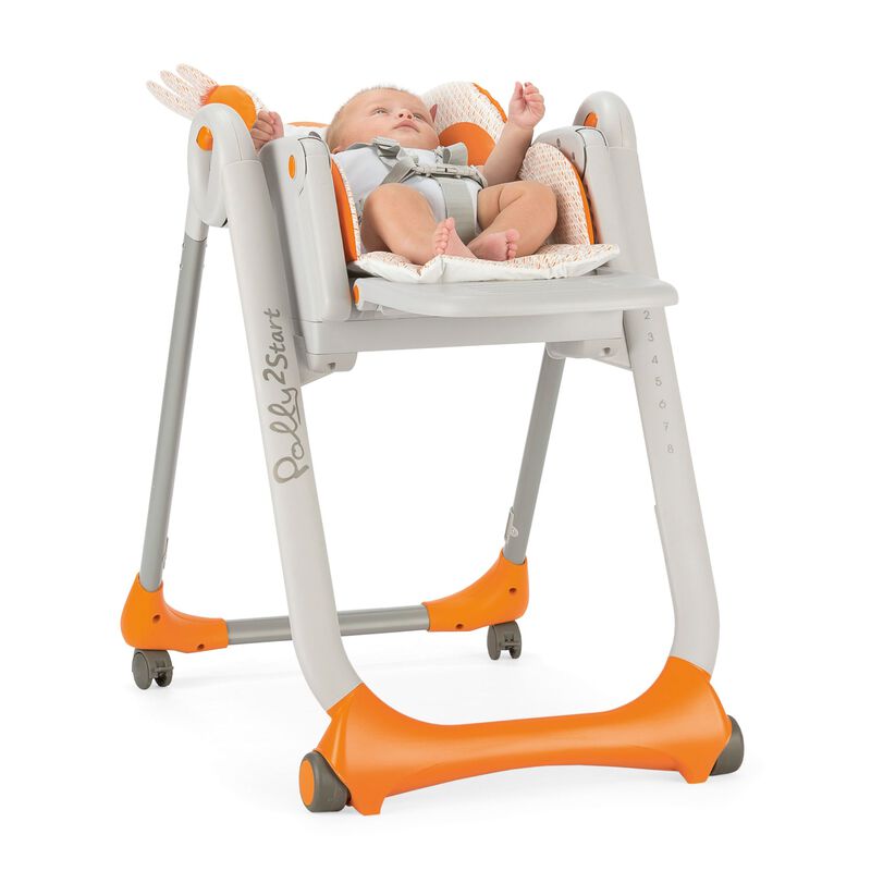 Polly2start Highchair (Fancy Chicken, Orange) image number null